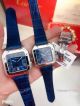 Japan Grade Cartier Santos De Cartier Blue Roman Dial Watch 39mm or 35mm (3)_th.jpg